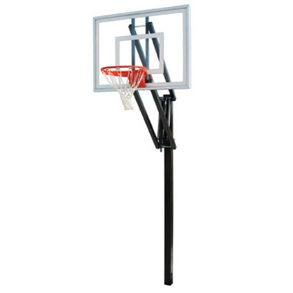 Vector III Steel-Acrylic In Ground Adjustable Basketball System, Kelly Green
