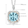 thumbnail image 5 of Gem Stone King 2.91 Ct Cushion Sky Blue Topaz 925 Sterling Silver Pendant, 5 of 5
