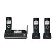 thumbnail image 1 of VTech Téléphone Sans Fil à Portée Étendue 3 Combinés avec Connexion Bluetooth au Cellulaire, Bloqueur d'Appels Intelligent et Répondeur, IS7256-3 - Noir, 1 of 2