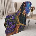 thumbnail image 3 of Hirioo Galactic Night Over Meadow for Flannel Blanket, Cozy and Warm Throw for Bed or Couch ,Perfect for All Seasons-80"x60", 3 of 6