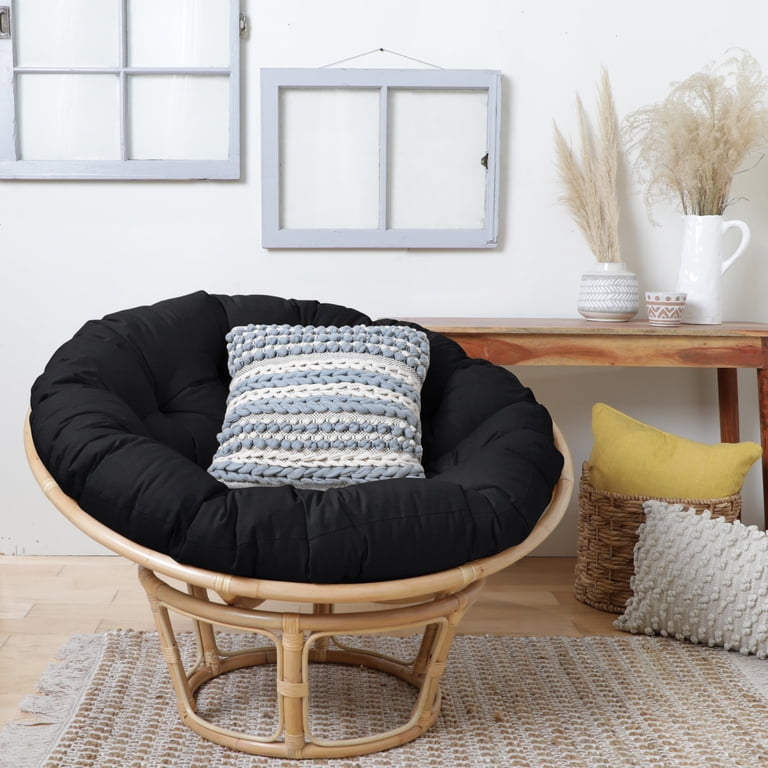 Sorra Home 48-inch Round Papasan Cushion - Blue - Walmart.com
