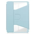 thumbnail image 5 of ELEHOLD Leather Protective Case for iPad Pro 13 Inch 2024, Smart Clear Back Case Multi-Angle Kickstand 360° Rotating Swivel Stand Function Protective Shockproof Cover, Blue, 5 of 5