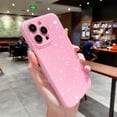 thumbnail image 3 of Glitter Case for iPhone 15 Pro Max Phone Case 6.7" 2023, Cute Bling Slim Sparkle Protective, Shockproof Soft Silicone Cover for Women Girls (Pink), 3 of 14