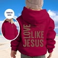 thumbnail image 4 of WOYY Hoodies for Girls Jesus Letter Print Casual Pullover Hooded Sweatshirt, Sizes 11-12, 4 of 7