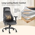 thumbnail image 4 of Silla de oficina YFO de respaldo alto ergonómica de PU negro, 4 of 6