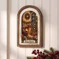 thumbnail image 4 of Christmas Wooden Hanging Painting Frame, Decorative Holiday Wall Artwork, Festive Photo Frame Ornament for Home, Party, Door and Seasonal Display, 4 of 5