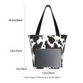 thumbnail image 3 of Salouo Cow Skin 2 for Shoppers Tote for Women Foldable Handbags with Big Capacity Casual One-Shoulder Shopping Bag Hobo Bags Fit for Office/Shopping/Park, 3 of 6