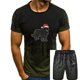 thumbnail image 1 of Gorro Navidad pijama Terranova en camiseta de Papá Noel-Camiseta para hombre-Negro, 1 of 4