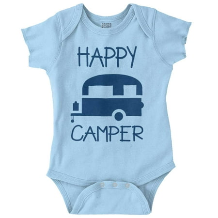 

Happy Camper Outdoorsy Romper Boys or Girls Infant Baby Brisco Brands 24M