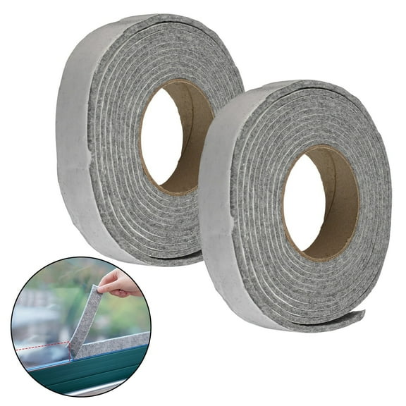 KDJ Window Condensation Absorber Strip, 4.5mm Thick Felt Water Absorption Tape for Glass, Self-Adhesive Anti-Moisture Sponge for Kitchen Windows, 3cm x 4m Grey (2 Pack)