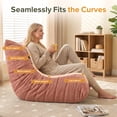 thumbnail image 6 of Walsunny Bean Bag Chair Memory Foam Bean Bag Sofa, Caterpillar Sofa, Lazy Sofa Chair Floor Sofa Couch Single Lounge Chair for Living Room, Bedroom, Office, Dorm, Pink, 6 of 8