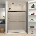 thumbnail image 3 of Transolid BRP607008C-T-MB Brianna 70" High X 60" Wide Bypass Frameless Shower Door - Black, 3 of 3
