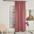 thumbnail image 2 of 3S Brother's Home Decorative Rose Pink Curtains Extra Wide Extra Long Luxury Colors Linen Look Custom Made 5-25 Feet Made in Turkey Hang Back Tab ( 1 Panel ) Home Décor (100"Wx84"L), 2 of 6