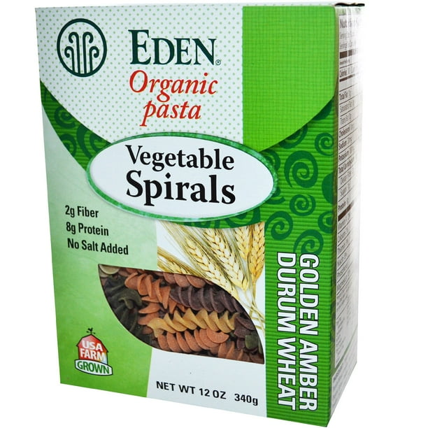 Eden Foods, Organic Pasta , Vegetable Spirals, 12 oz (pack of 4