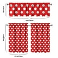 thumbnail image 5 of Kitchen Curtains 36 Inch Short - 3 Panel Set, Rod Pocket Window Curtain, 100% Polyester for Farmhouse, Cafe, Kitchen, Living Room, Bedroom, Retro Plaid & Polka Dot Patterns, Easy Wash, 5 of 5