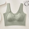 thumbnail image 4 of SBYOJLPB Women's Sexy Bra Women Lace Beautiful Style Bra Solid Color Soft and Comfortable Bra No Steel Ring Gathering Sexy Lower and Upper Support Wiping Bra Dail Green XXXXL, 4 of 7