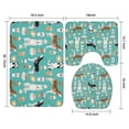 thumbnail image 3 of Husky and Coffee Bathroom Rugs Sets 3 Piece,Toilet Cover Set,Absorbent Non Slip Bathroom Mats Sets with U-Shaped Contour Rug Toilet Rug Set, 3 of 5