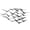 Black Sleek Flying Solid Bird Animals Cluster 47" x 4" x 26", variant on DecMode Silver Metal Flying Bird Wall Decor
