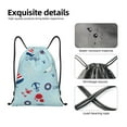 thumbnail image 4 of Fotbe Sailboats Anchors Bolsa Mochila con Cordón Estampada, Bolsa de Gimnasio Deportiva, Bolsa Cinch, Bolsa con Cordón para Hombres y Mujeres-Small, 4 of 6