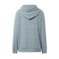 thumbnail image 5 of ZHOUCHANKIDS Slim Fit Women's Hooded Sweatshirt Women's Knit Hooded Pocket Hoodie for Everyday Comfort Blue M, 5 of 6