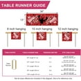 thumbnail image 3 of mubwai Valentine''s Day Red Table Runner, Black White Love Heart Pink Stripes Polka Dots Kitchen Dining Table Decor, Wedding Anniversary Home Decoration Indoor Outdoor Party Supply 13 x 36 Inches, 3 of 4