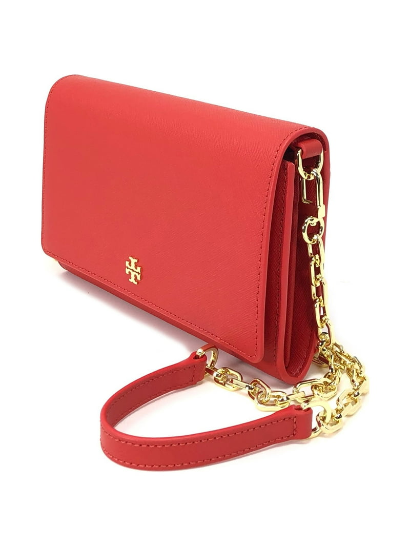 Tory Burch Women's Emerson Saffiano Leather Chain Wallet