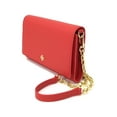 thumbnail image 4 of Tory Burch Women's Emerson Saffiano Leather Chain Wallet Crossbody Bag (Poppy Orange), 4 of 4