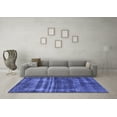 thumbnail image 3 of Ahgly Company Machine Washable Indoor Square Oriental Blue Industrial Area Rugs, 7' Square, 3 of 4