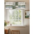 thumbnail image 2 of Farmhouse Home Vintage Curtain Valances for Windows, Green Beige Wooden Rustic Kitchen Valance Window Treatment, Light Filtering Block Curtains for Bathroom/Bedroom/Living Room 54'' x 18'', 2 of 9