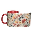 thumbnail image 4 of Wildflower Floral Coffee Mug Fun Custom Ceramic Mugs 11oz Red, 4 of 5
