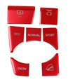 thumbnail image 1 of Cubierta del botón multimedia del freno de mano del aire acondicionado, pegatina embellecedora para accesorios 2019 2020 2021, rojo, 7 piezas, 1 of 5