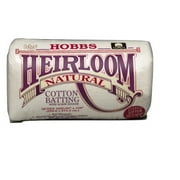 Hobbs Heirloom 100% Natural Cotton Off-White Batting - 96" x 108" - Queen Size Roll