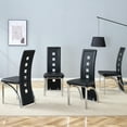 thumbnail image 1 of Noble House Modern Minimalist 4-Piece Dining Chair Set - Black Saddleback, 1 of 10