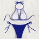 thumbnail image 2 of Conjunto de Bikini de Cintura Alta para Mujeres Color Sólido Sexy Colgantes Ajustables Bikini, Diseño de Corte Alto sin Espalda para Piscina, Playa Y Vacaciones, 2 of 4