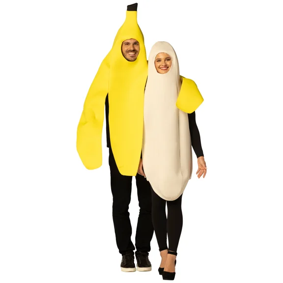 Imposta Costumes Banana Peel & Peeled Banana Couple Fancy-Dress Costumes for Adult, Men One Size