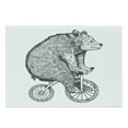 thumbnail image 1 of Bicycle Cutting Board, Circus Bear on a Bicycle Sketchy Illustration Monochrome Funny Animal, Decorative Tempered Glass Cutting and Serving Board, Large Size, Charcoal Grey and White, by Ambesonne, 1 of 1