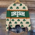 thumbnail image 2 of Chandail de la Saint-Patrick pour Femmes, Haut Ample à Manches Longues Imprimé Col Rond, Chemise Décontractée avec Motif Trèfle pour Fêtes, 2 of 7
