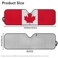 thumbnail image 5 of Jeiento Canadian Flag Windshield Sun Shade for 2007-2023 Wrangler Rubicon Sahara TJ JK JKU 2 & 4 Door-Blocks UV Rays Sun Visor Protector Car Sun Shade Keep Your Vehicle Cool Easy Installation, 5 of 6