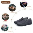 thumbnail image 4 of Mens Loafers Casual Shoes Lightweight Canvas Walking Shoes Breathable Soft Sole Work Shoes Non-slip Driving Shoes Gray 10.5 UK, 4 of 7