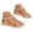 Gold, variant on Women's Platform Wedge Sandals Wide Width Bohemian Dressy Espadrille Summer Beach Vacation Shoes with Elastic Ankle Strap Gold 9