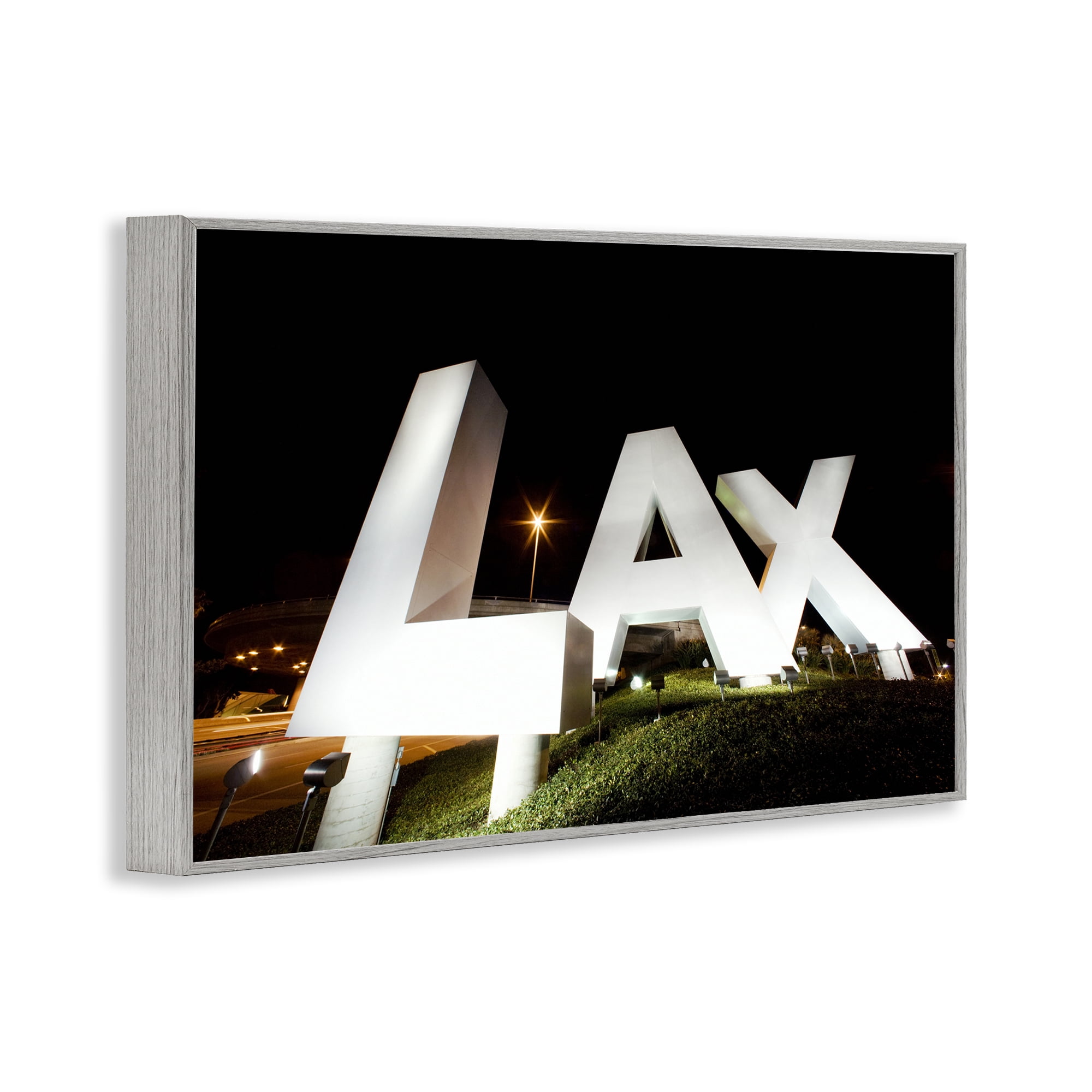 Stupell Industries LA Airport Structure Gray Framed Giclee Art, design by Scott Stulberg