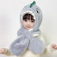 thumbnail image 5 of Godderr Baby Toddler Plush Winter Hats Boys Warm Dinosaurs Scarf Hat Girls One-Piece Ear Protection Hat Cap Hats Scarves Kids Thickened Warm Baby Hat, 5 of 7