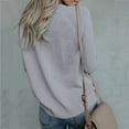 thumbnail image 3 of Women Valentine's Day Sweater Valentine's Day Sweatshirts For Women Round Neck Long Sleeve Loose Pullovers Sweaters Tops Pullover Sweaters for Women Zip Men Screw Neck Sweater Plain Sweaters for Women, 3 of 5
