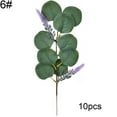 thumbnail image 1 of 10Pcs/Set Green Artificial Eucalyptus Leaf Plants Wreath for Christmas Decor, 1 of 10