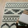 thumbnail image 4 of Oriental Weavers Torrey Indoor/Outdoor Rug - 005Y1 - 9'10" x 12'10" - in Light Grey/ Blue - Tribal Influnced Style, Water, Stain and Fade Resistant, Hose Clean, Patio, Outdoor Living Area Rug, 4 of 8