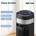 thumbnail image 2 of Behome 36 inch 60°Oscillating Tower Fan with Remote Control, Quiet Standing Fan with Auto-off Timer, 5 Speeds and 4 Modes for Bedroom, Kitchen and Office, 2 of 6