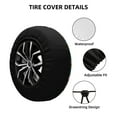 thumbnail image 2 of Honeii Snake And Flower Print Tire Covers, Waterproof Anti-UV Sun Snow Rain Tire Covers for Trailers, RV, Camper, SUV, Truck-16 inch, 2 of 6