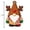 Brown, variant on QISIWOLE Red & White Gnome Acrylic Pendant, 2D Dwarf Hanging Ornament, 3.15 x 3.15 in Acrylic Gnome Ornament, for Christmas Tree Wreath Holiday Decor