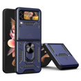 thumbnail image 1 of Heavy Duty Armor Case Compatible With Galaxy Z Flip 4, Hard Pc Shockproof Cover With Ring Holder, 1 of 3