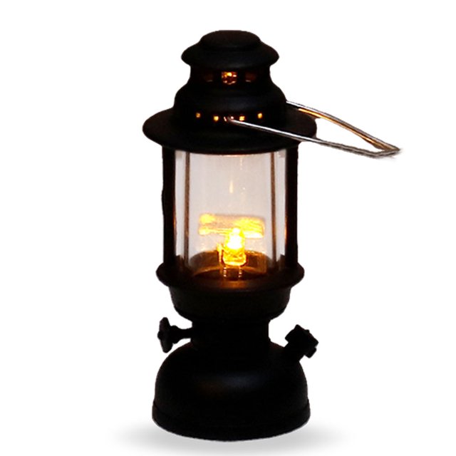 Lámpara Aceite Retro Con LED Ambiente Batería 12 Piezas para Halloween Color Rojo